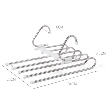 Pack of 3 Adjustable Clothes Hangers for Space Saving Trouser Storage