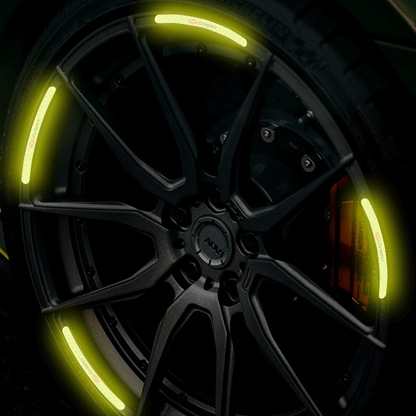 40 Strips Tire Reflective Stickers for Enhanced Night Visibility