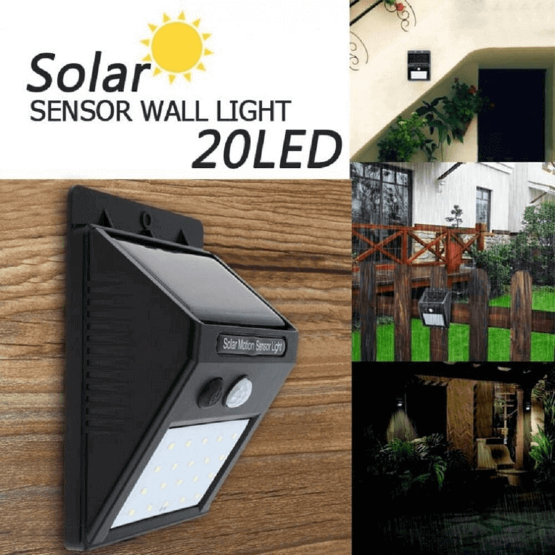 20 LED Solar Garden Light with Motion Sensor, Waterproof, Solar Powered