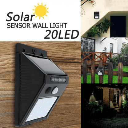 20 LED Solar Garden Light with Motion Sensor, Waterproof, Solar Powered