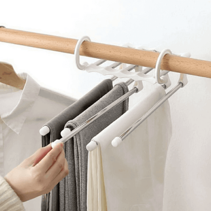 Pack of 3 Adjustable Clothes Hangers for Space Saving Trouser Storage