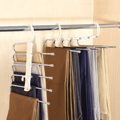 Pack of 3 Adjustable Clothes Hangers for Space Saving Trouser Storage