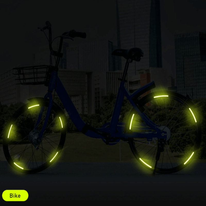 40 Strips Tire Reflective Stickers for Enhanced Night Visibility