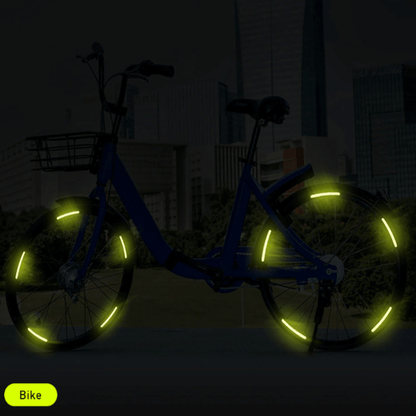40 Strips Tire Reflective Stickers for Enhanced Night Visibility