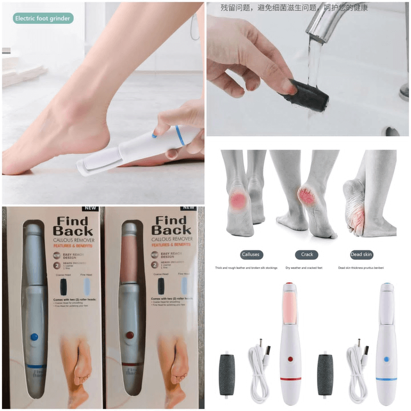 Find Back Rechargeable Electric Callus Remover for Soft Feet Care