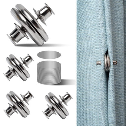 Magnetic Curtain Button Set - Pack of 5 Pairs for Secure Draping