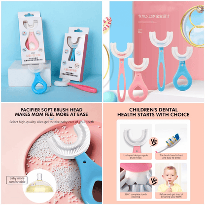 Kids U-Shaped Silicone Toothbrush for Easy and Effective Oral Care