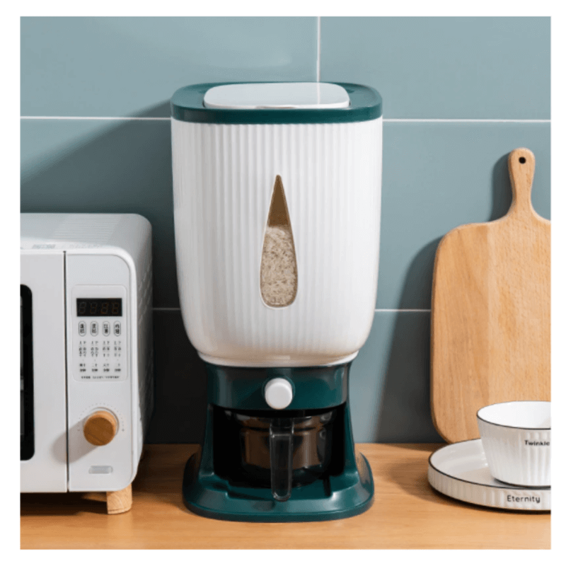 10kg Rice Dispenser and Cereal Storage Box with Automatic Measuring Function