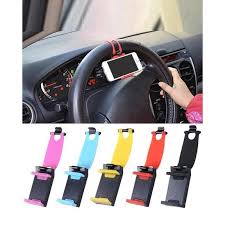 Car Steering Wheel Mobile Holder Universal Fit ABS Silicone Multicolor