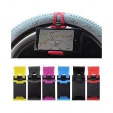Car Steering Wheel Mobile Holder Universal Fit ABS Silicone Multicolor