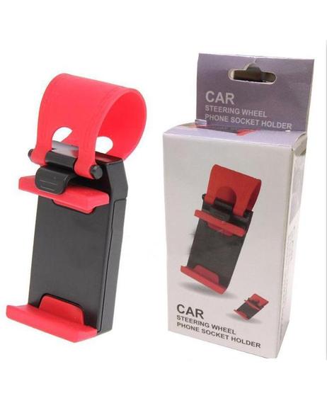 Car Steering Wheel Mobile Holder Universal Fit ABS Silicone Multicolor