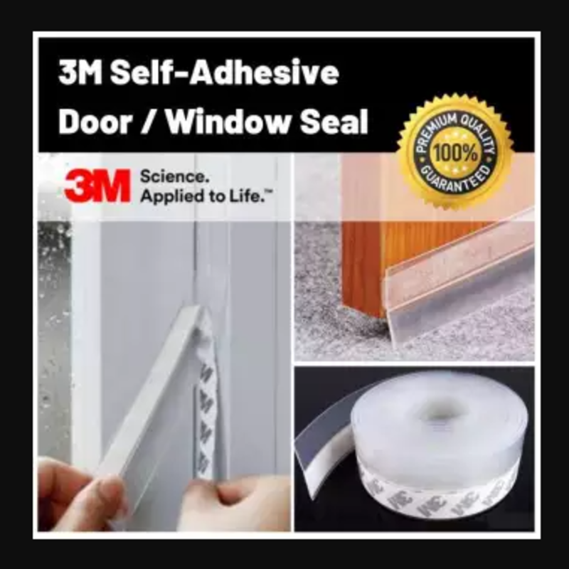 1M Flexible Door Sealing Tape Weather Stripping for Draft and Noise Reduction