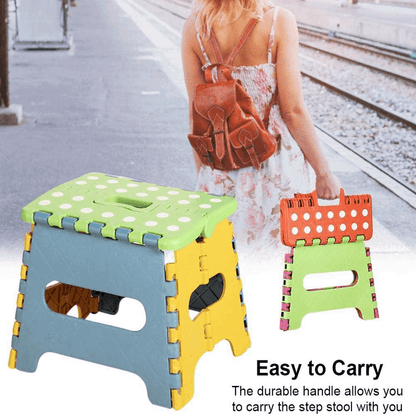 Non Slip Folding Plastic Stool, Lightweight with 330.7 Lbs Capacity for Indoor and Outdoor Use