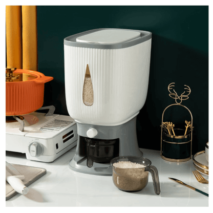 10kg Rice Dispenser and Cereal Storage Box with Automatic Measuring Function