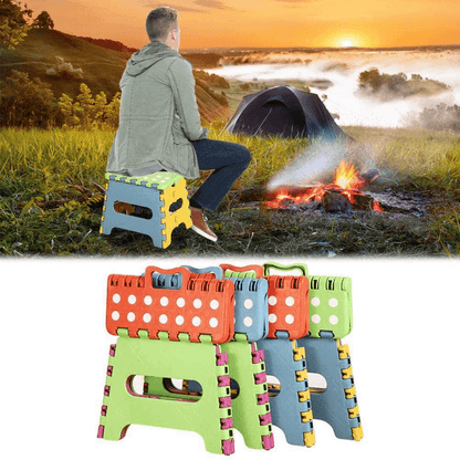 Non Slip Folding Plastic Stool, Lightweight with 330.7 Lbs Capacity for Indoor and Outdoor Use