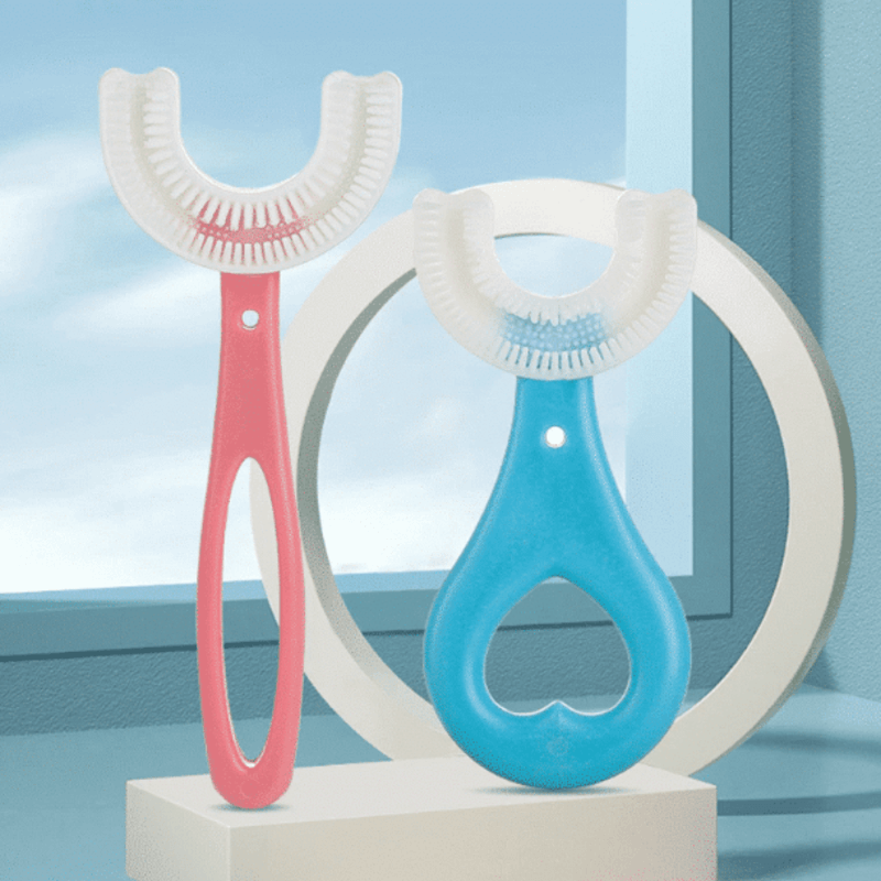 Kids U-Shaped Silicone Toothbrush for Easy and Effective Oral Care