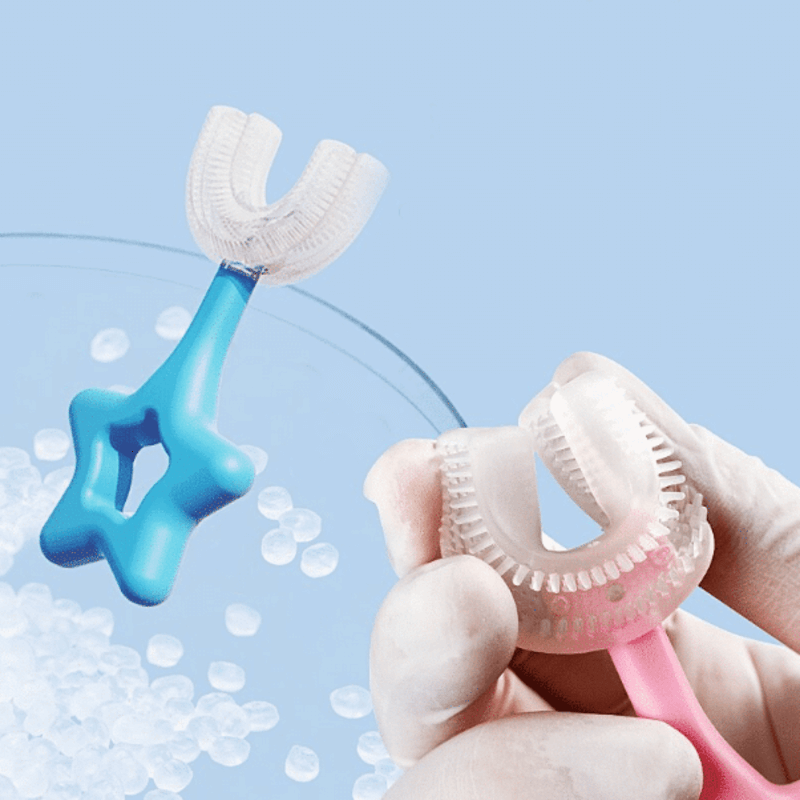 Kids U-Shaped Silicone Toothbrush for Easy and Effective Oral Care