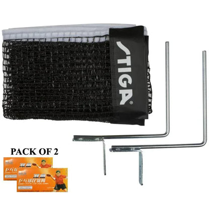 Pack of 2 Adjustable Easy Set-Up Table Tennis Ping-Pong Net Set - Arfa Mart