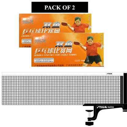 Pack of 2 Adjustable Easy Set-Up Table Tennis Ping-Pong Net Set - Arfa Mart