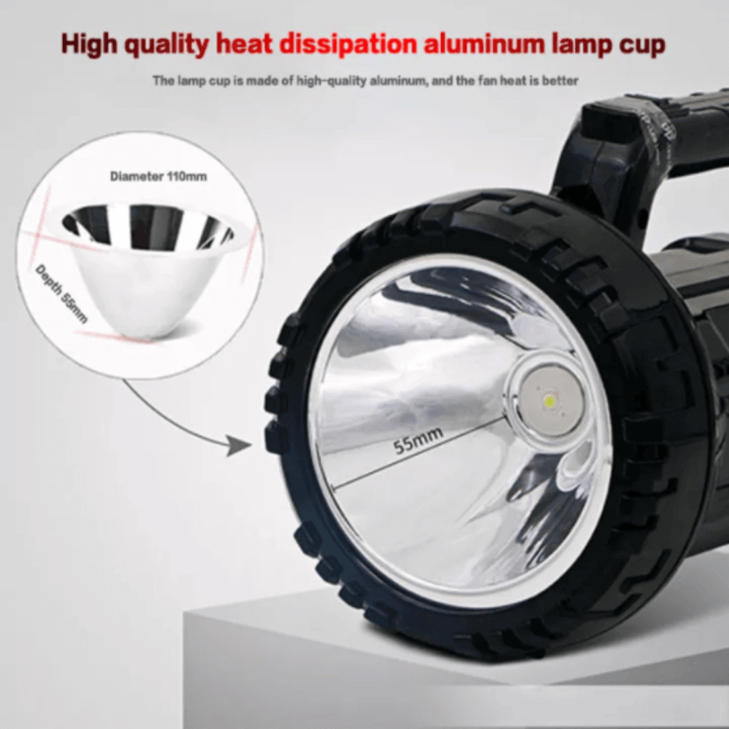 Rechargeable Waterproof Flashlight Emergency Light with Long Battery Life