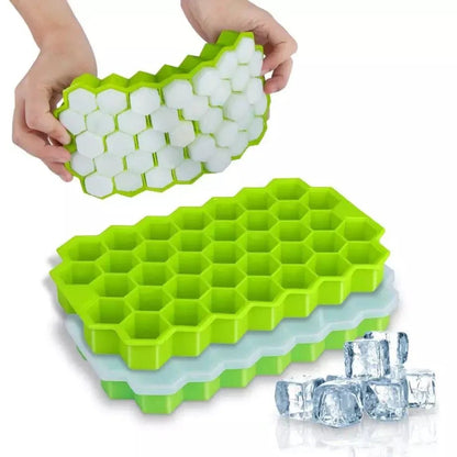 Silicone Ice Cube Tray with Lid - Arfa Mart