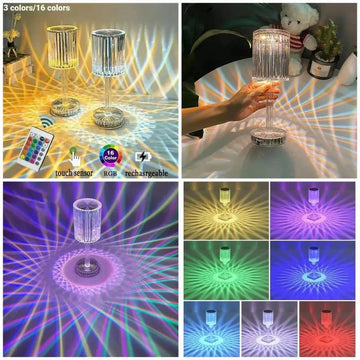 Crystal Daimond Touch Lamp With Remote - Arfa Mart