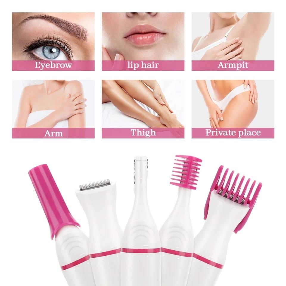 5 In 1 Women Epilator Body Hair Removal Shaver Female Electric Shaving Machine Bikini for Eyebrow Underarm Clipper Mini Trimmer