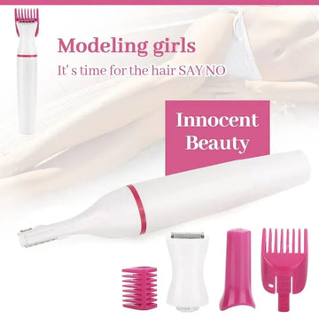 5 In 1 Women Epilator Body Hair Removal Shaver Female Electric Shaving Machine Bikini for Eyebrow Underarm Clipper Mini Trimmer - Arfa Mart