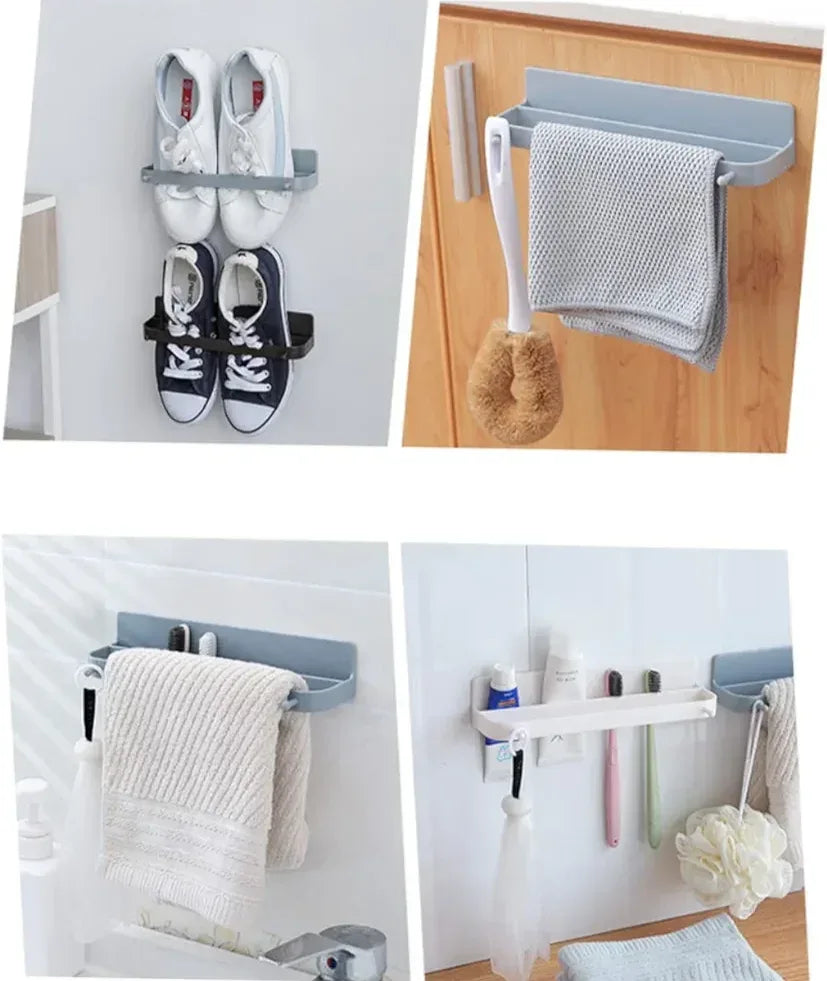 Self-adhesive Wall-Mounted Slipper Rack - Arfa Mart