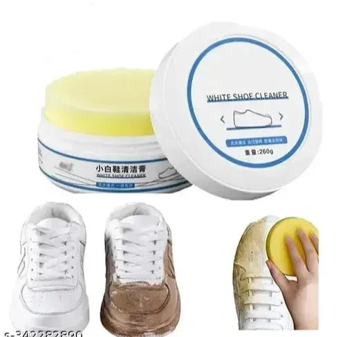 Shoes Cleaning Cream With Sponge - Arfa Mart