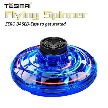Mini Flying Spinner Luminous UFO Drone Hand Operated Flyorb Fly Fidget Toys Children Kids Adult Christmas Birthday Gift - Arfa Mart