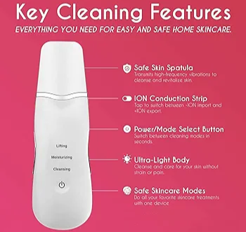 Skin Scrubber Deep Vibrate Facial Cleaner Shovel Spatula Not Ultrasonic Face Scrubber Peeling Blackhead Remover Facial Massager