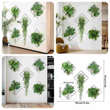 3D Artificial Plant Wall Decorative Stickers - Arfa Mart