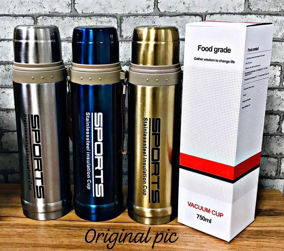 Stainless Steel Sports Bottle 750ml - Arfa Mart