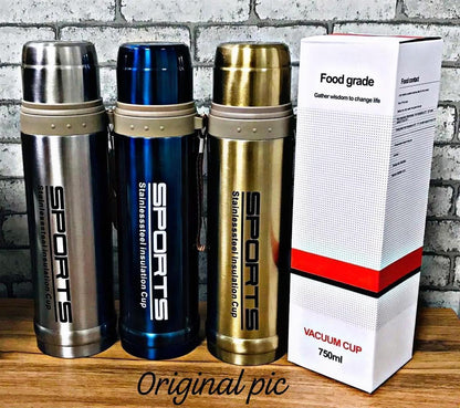 Stainless Steel Sports Bottle 750ml - Arfa Mart