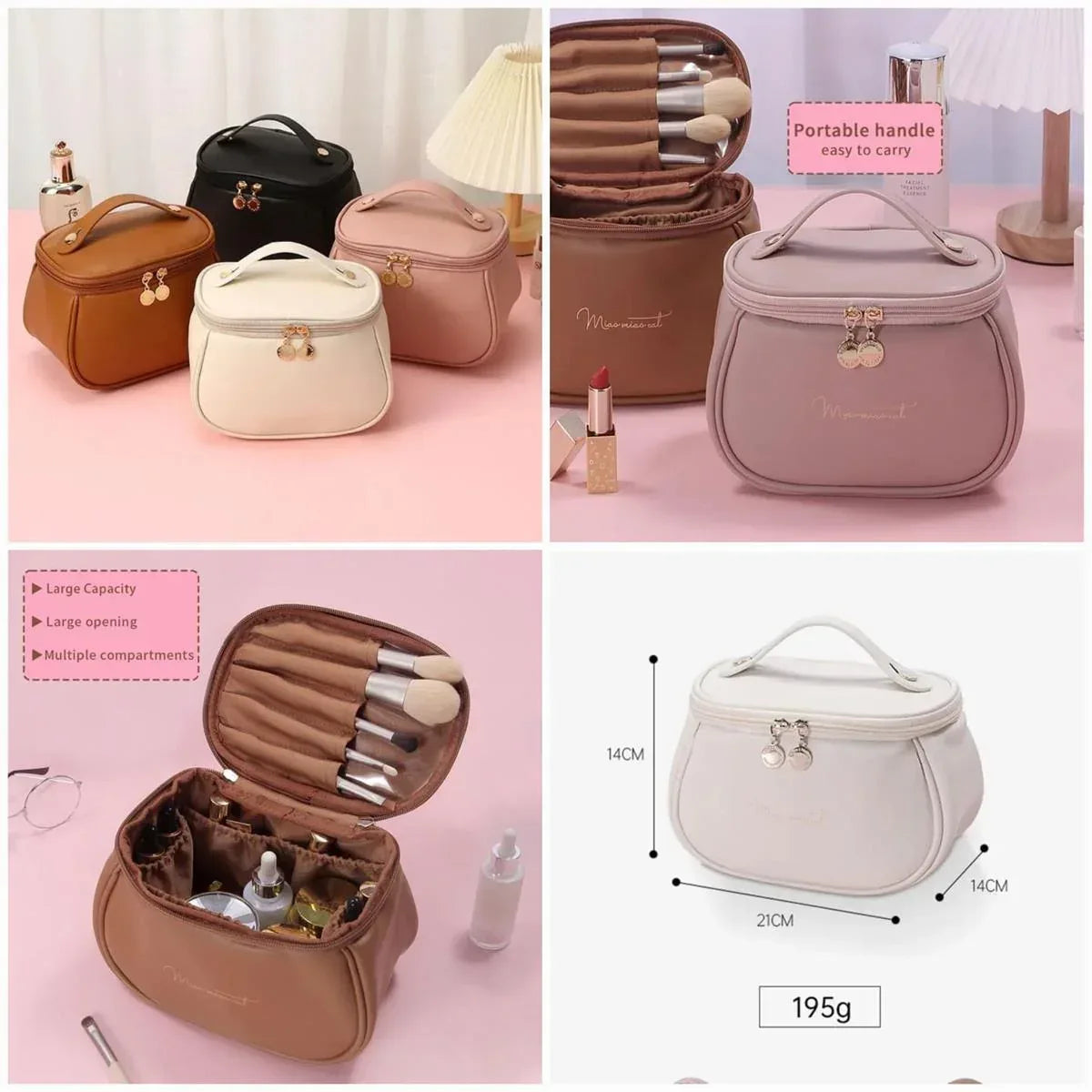 PU Leather Cosmetic Pouch - Arfa Mart