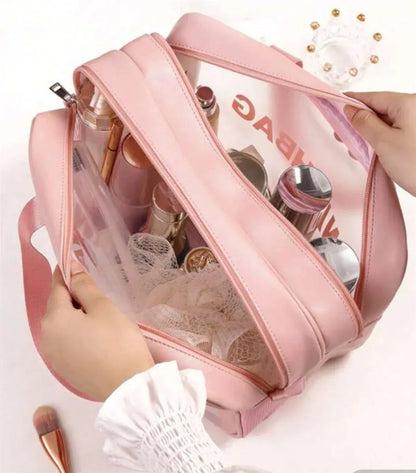 Double Layer Water-Proof Travel Cosmetic Washbag Organizer - Arfa Mart