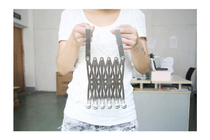 Stainless Steel Retractable Door Hanger with 6 Hooks for Indoor Use