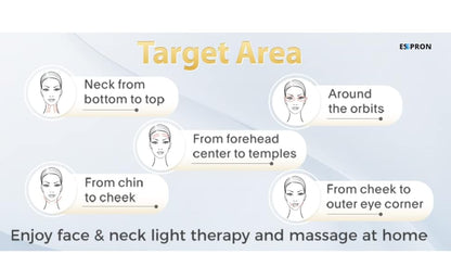 Red Light Therapy LED facial skin Rejuvenation, Lifting Tightening Machine for face & neck beauty device