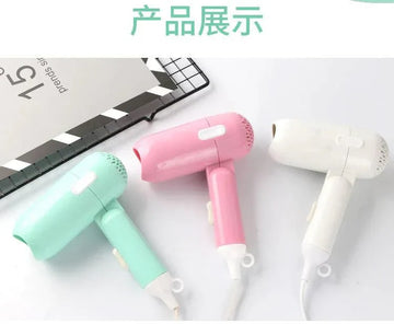 1400W Mini Hair Dryer Foldable House Thermostatic Air Collecting Traveler Blower - Arfa Mart