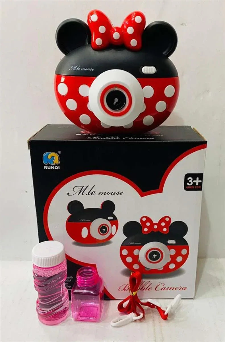 Light Up Toys LED Micky Bubble Machine Mini Mouse Camera Bubble Summer Outdoor Gift Toy Bubble Blower Baby Toys - Arfa Mart