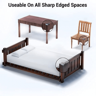 4 pcs Baby-Safe Table Corner Protectors with Reinforced Adhesive Edge Bumpers