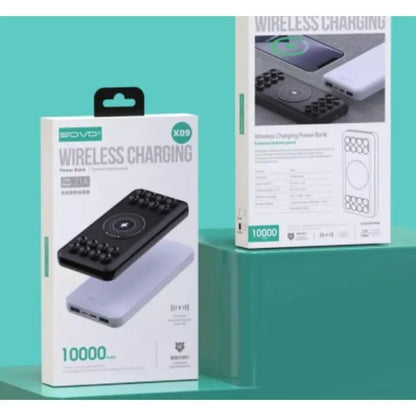 X09 10000 MAh Wireless PD Fast Charging 2.1A 4 Output Power Bank