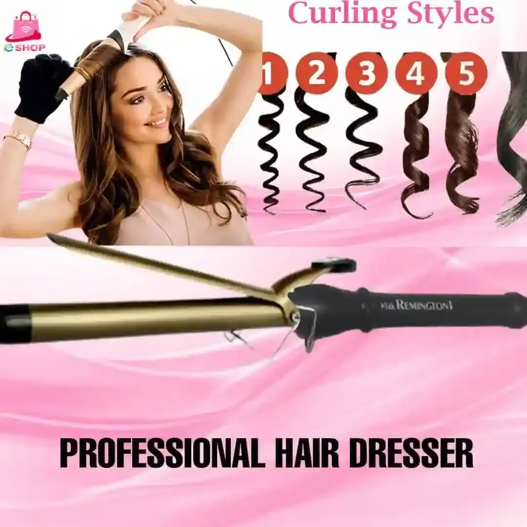 Rimington Silk Curling Wand Professional Curling Wand for soft and silky Curls - Arfa Mart