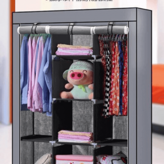 3 Layer Foldable Storage Wardrobe M 88130 with Hanging Space and Shelves
