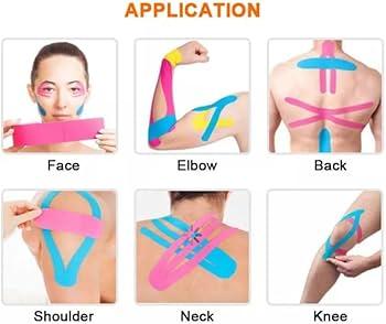 Kinesiology Support Tape for Sports Injury & Muscle Pain – Breathable Waterproof Physio Tape