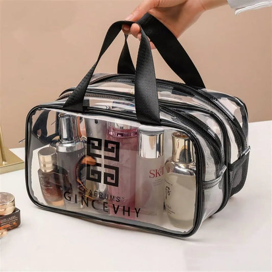 Double Layer Transparent Travel Cosmetic Pouch