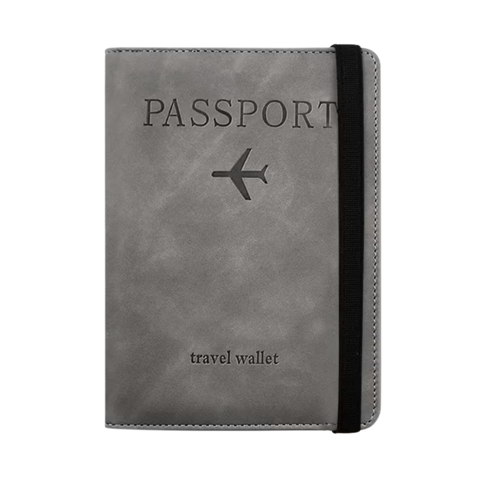Leather Travel Wallet And Passport Holder Slim Travel Credit Card Pouch