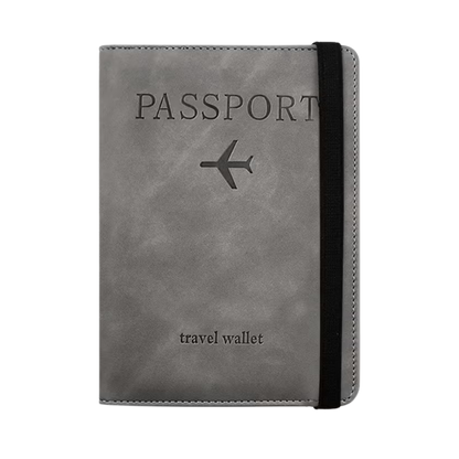 Leather Travel Wallet And Passport Holder Slim Travel Credit Card Pouch