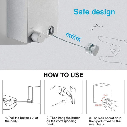 Retractable Indoor and Outdoor Clothes Wall Hanger Invisible Clothesline Wire Rope - Arfa Mart